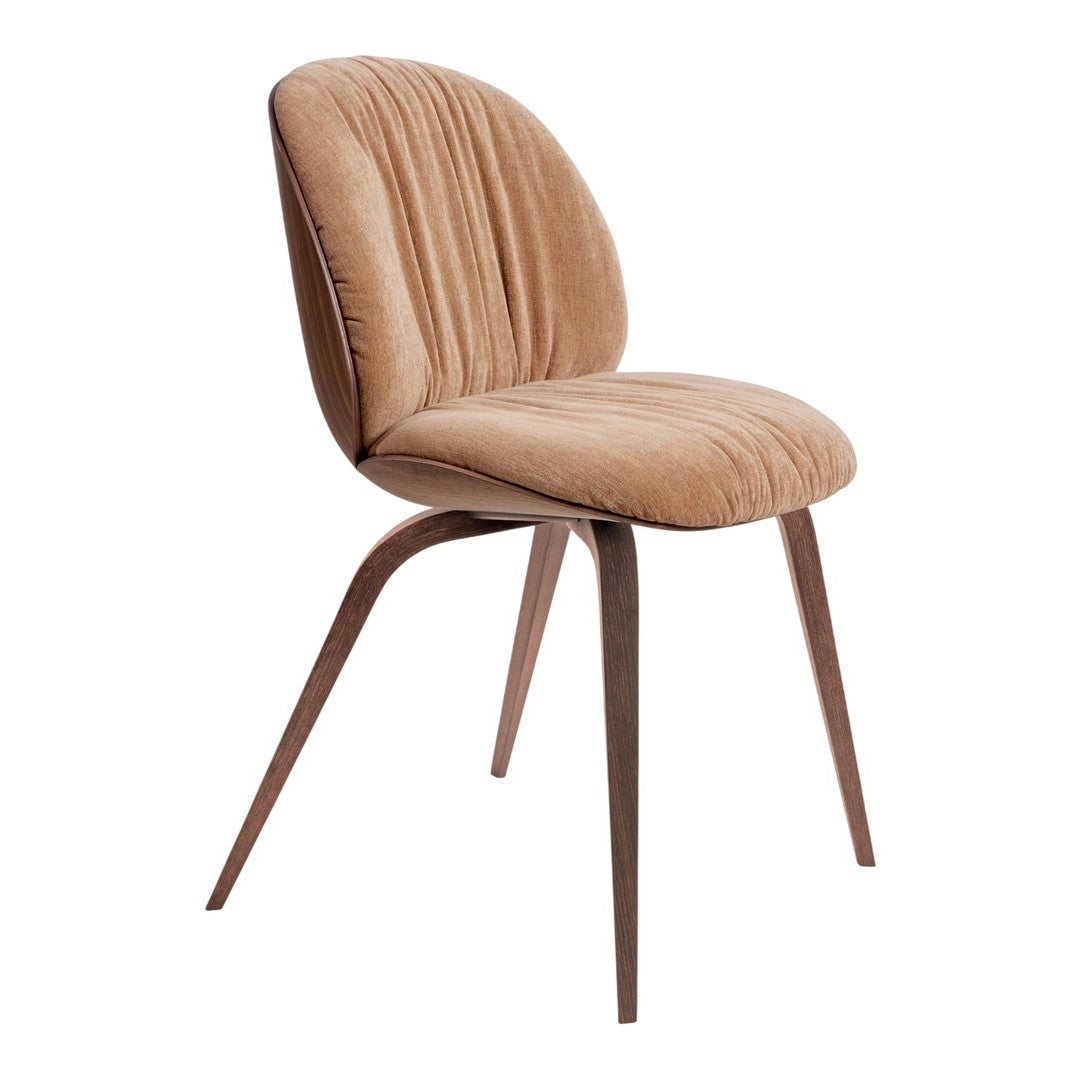 Beetle Soft Dining Chair - Wood Base - Front Upholstered - Veneer Shell