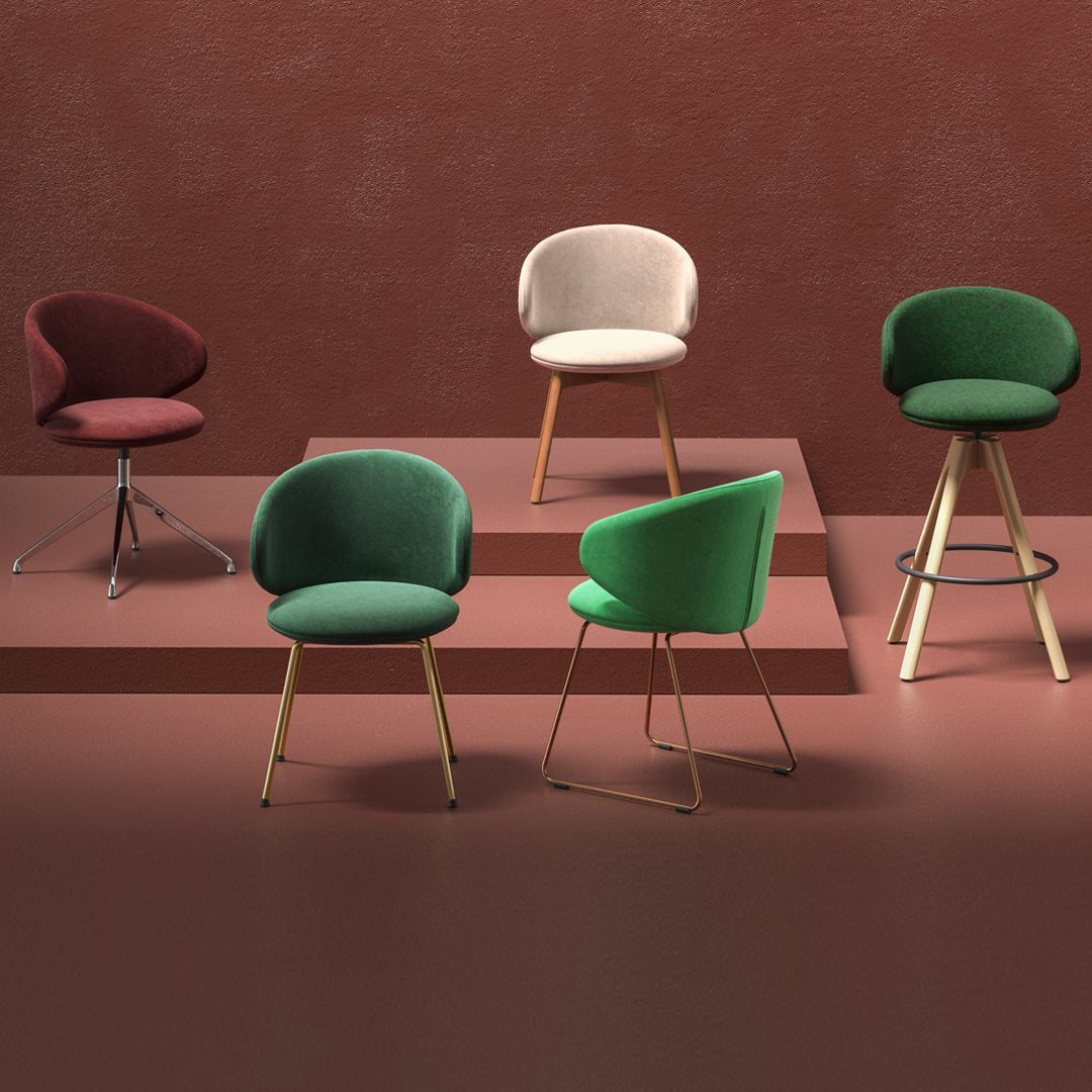 Belle Armchair - Sled Base - Upholstered