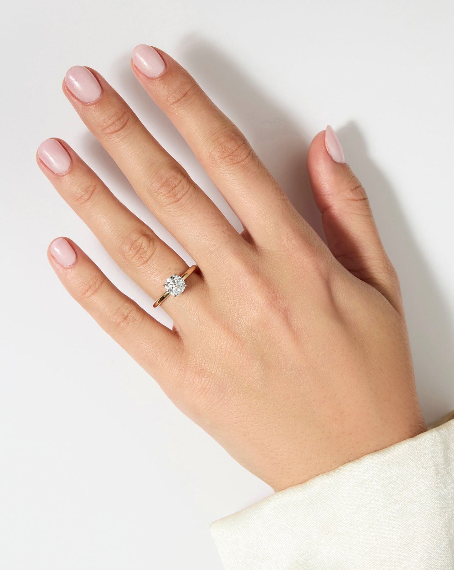 1.15 Round Brilliant Lab Diamond in Cloud Solitaire