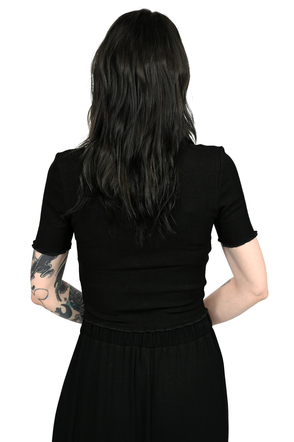 Bat Cut Out Crop Top
