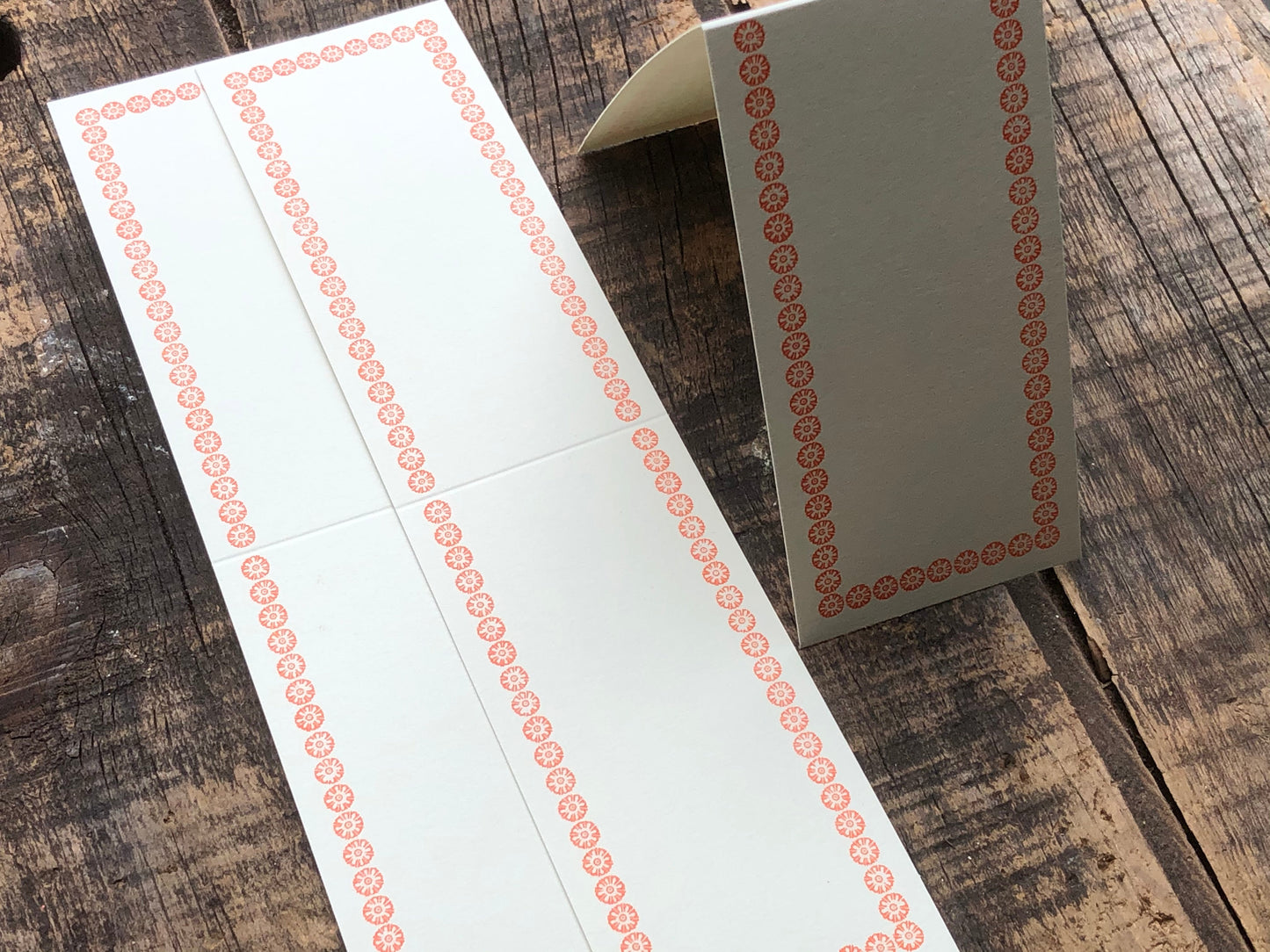 Classiky - Letterpress Folded Memo Card - Orange