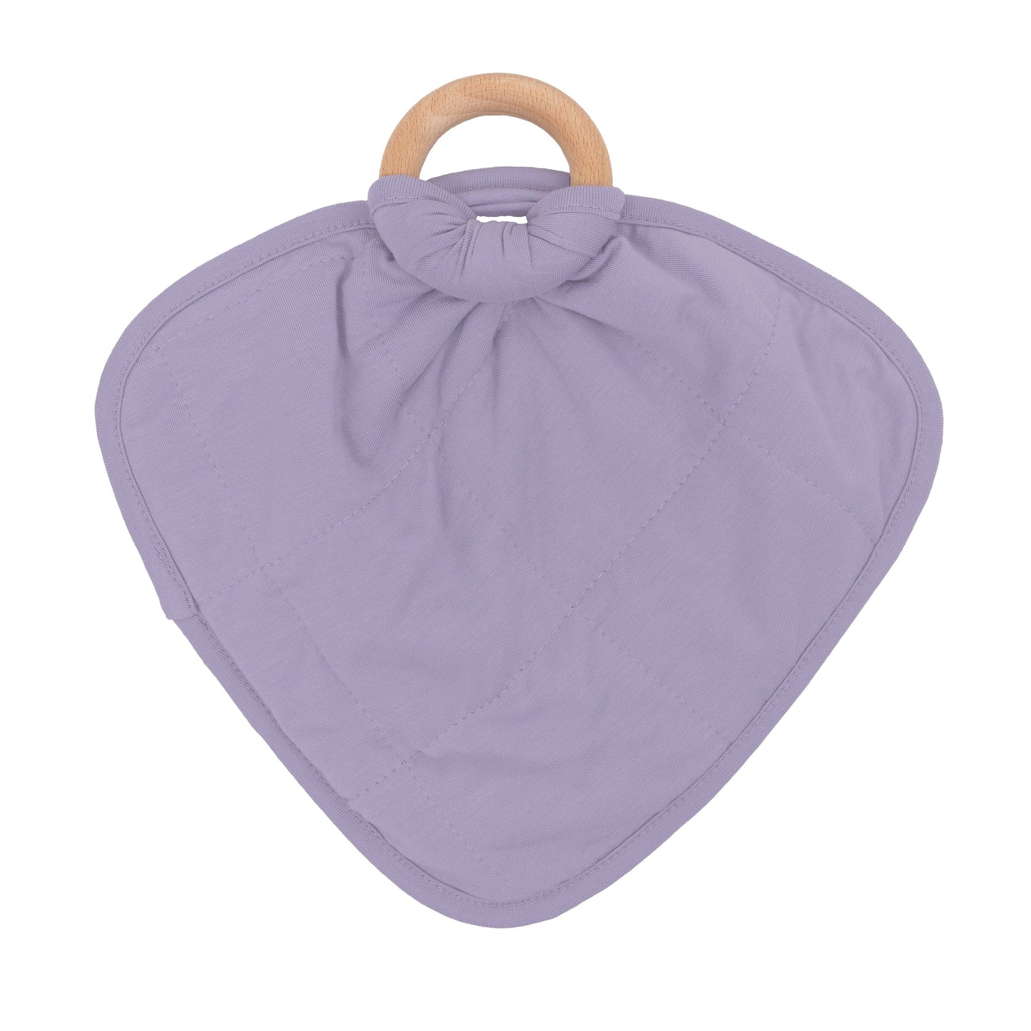 Lovey in Taro with Removable Wooden Teething Ring