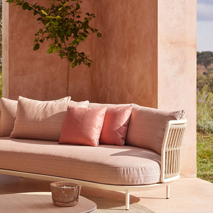 Amba Woven Outdoor 3-Seater Sofa w/ Armrest