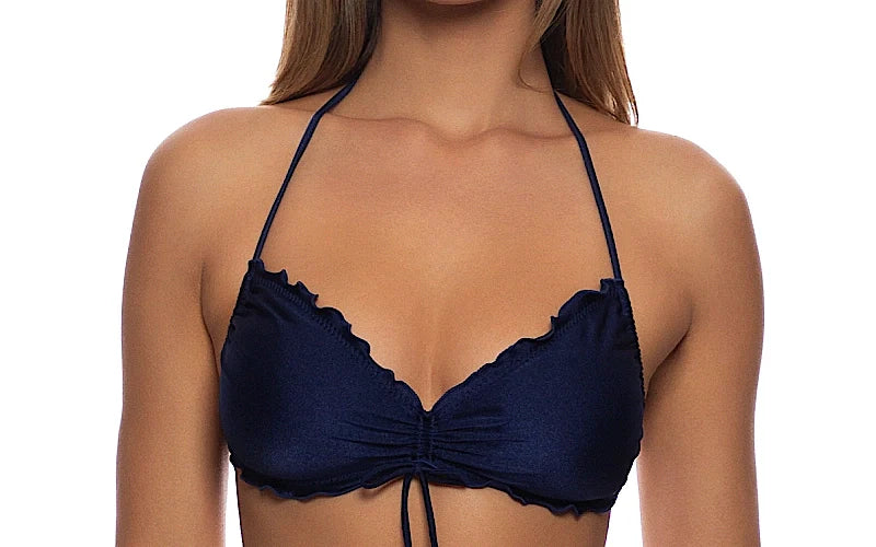 Wavey Tunnel Bandeau-Wavey Ruched Tie Side Bikini