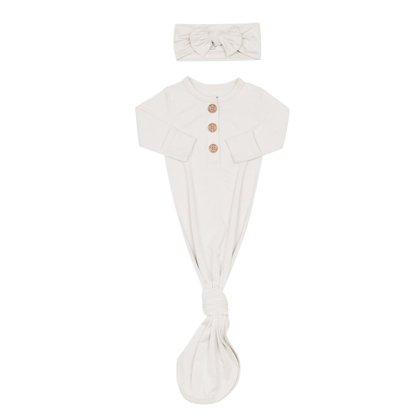 Knotted Gown with Bow Set in Oat
