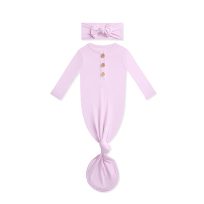 Knotted Gown with Bow Set in Thistle