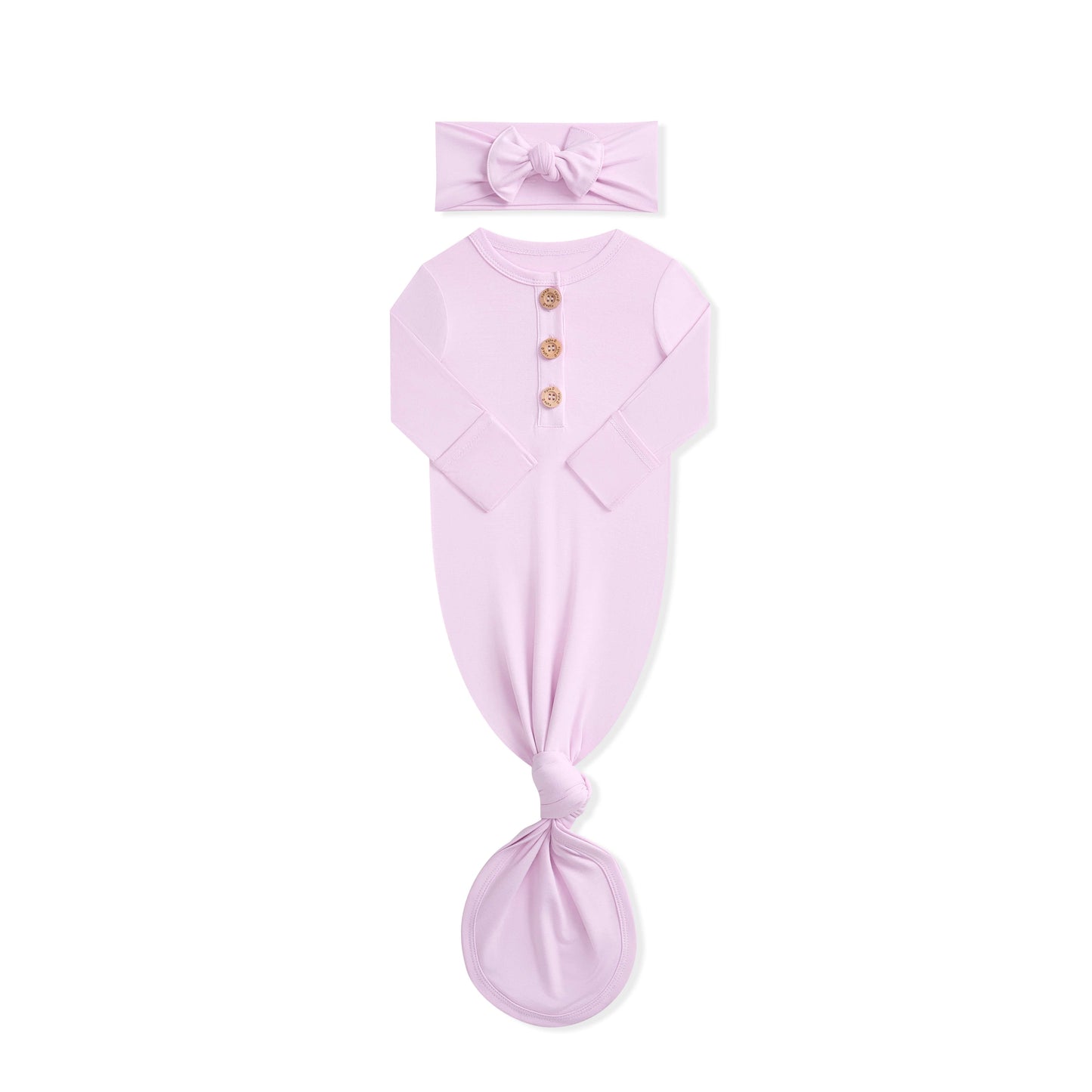 Knotted Gown with Bow Set in Thistle