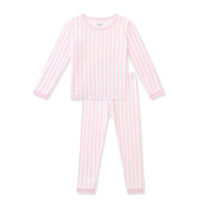 Long Sleeve Pajamas in Small Sakura Stripe