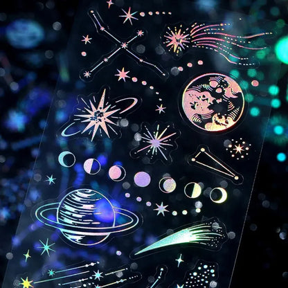 BGM - Foil Stamping Iride Sticker Sheets - Galaxy
