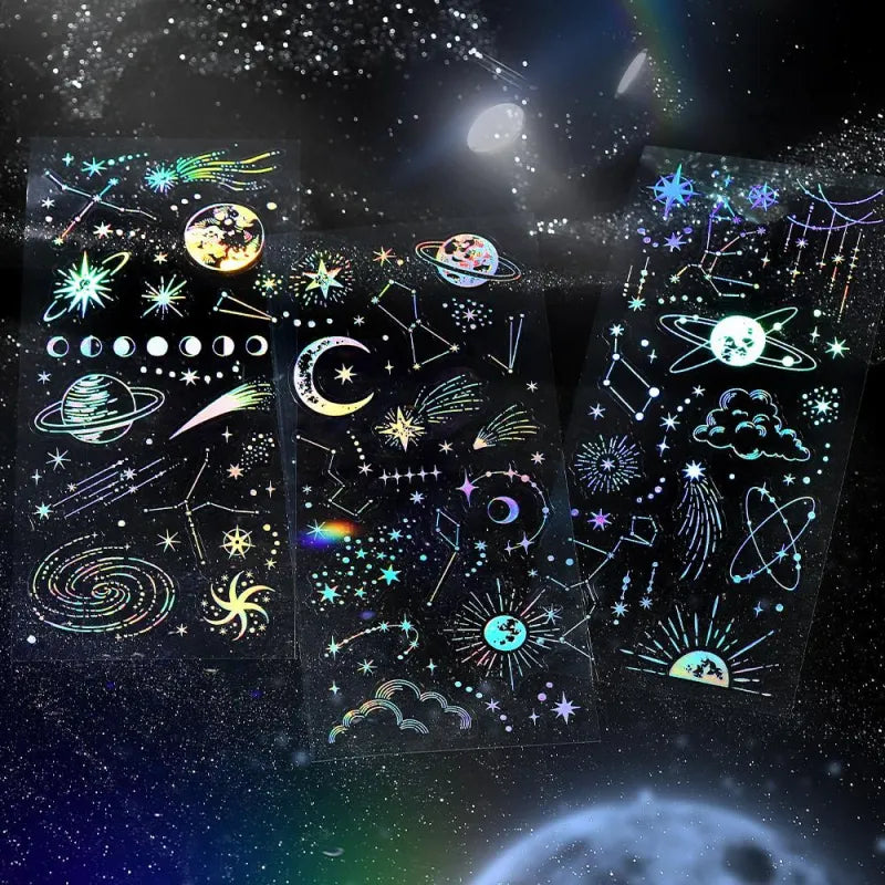 BGM - Foil Stamping Iride Sticker Sheets - Galaxy
