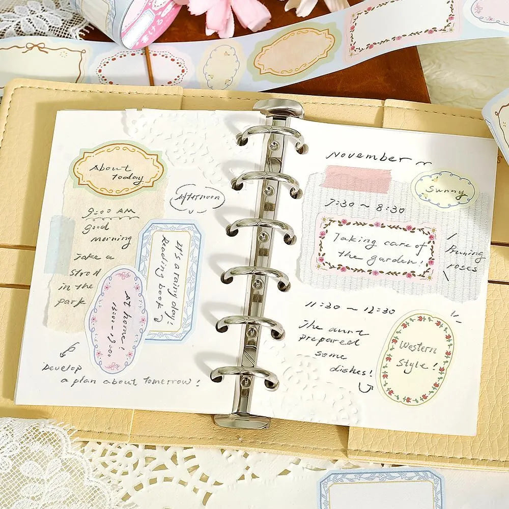 BGM Roll Sticker - Writable - Flower Frame