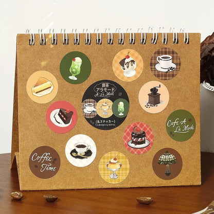 BGM Roll Sticker - Round - Cafe A La Mode