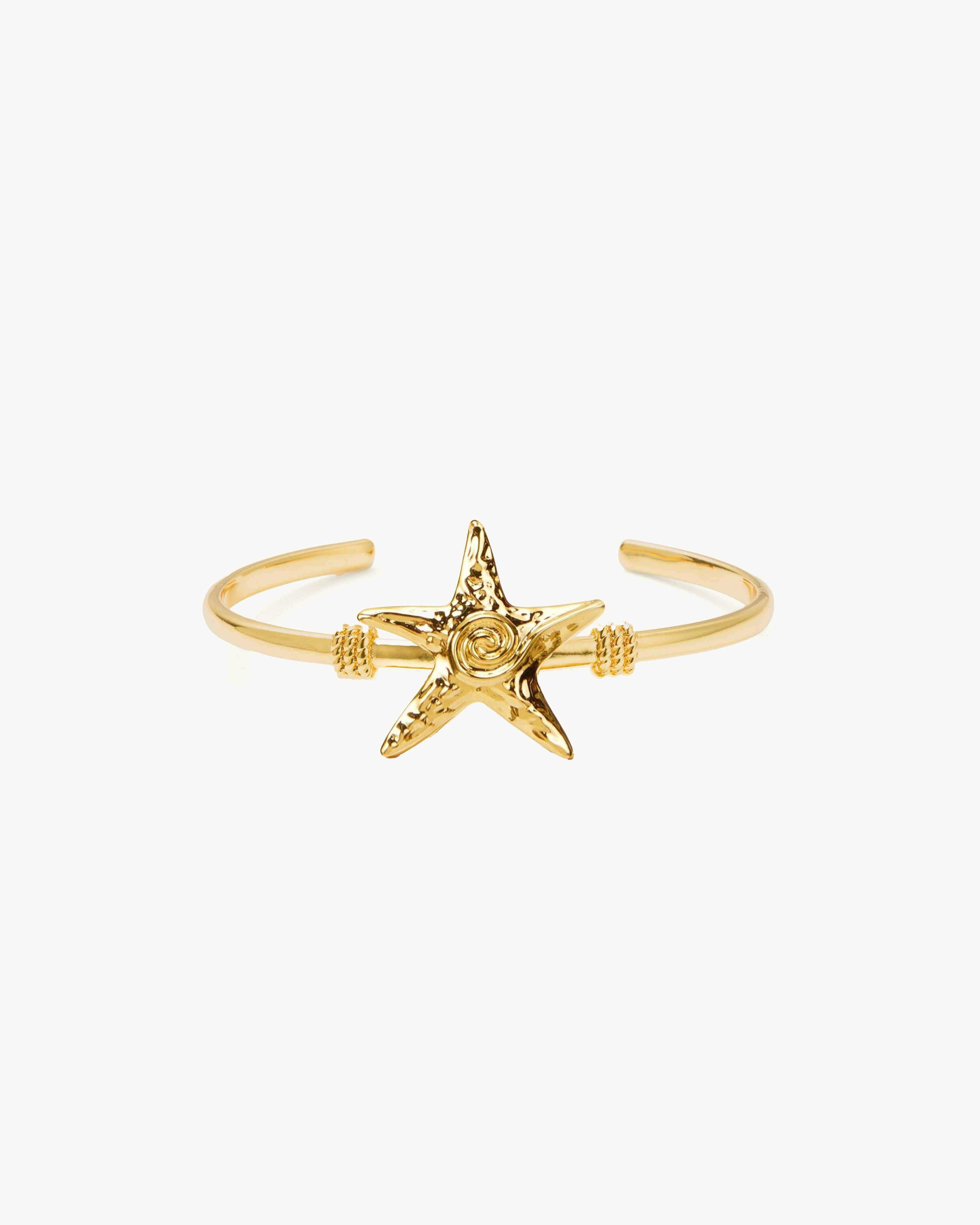 Silver Starfish Bangle