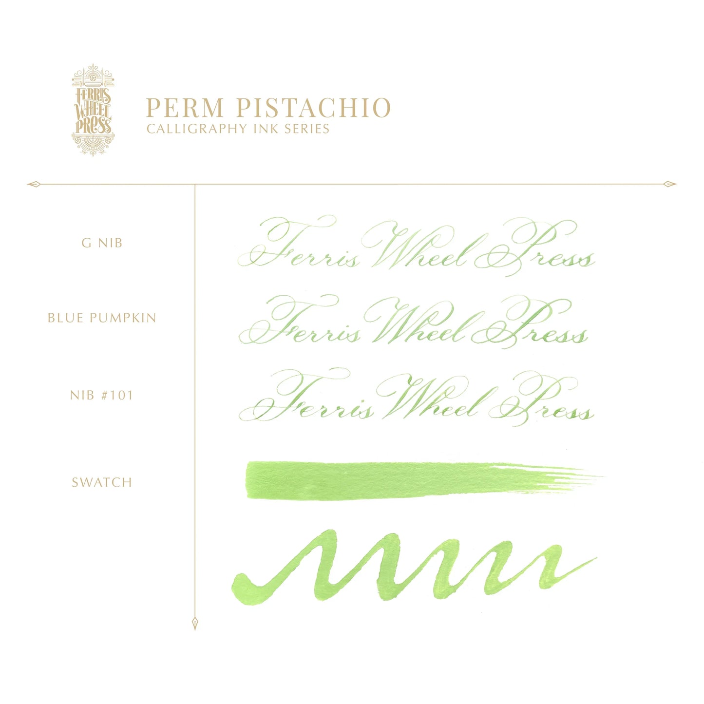 Ferris Wheel Press - Calligraphy Ink - Perm Pistachio