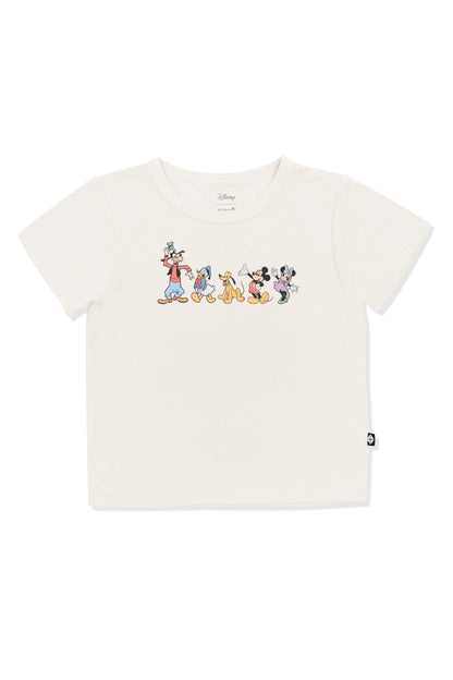 Toddler Basic Tee in Mickey and Friends on Ecru