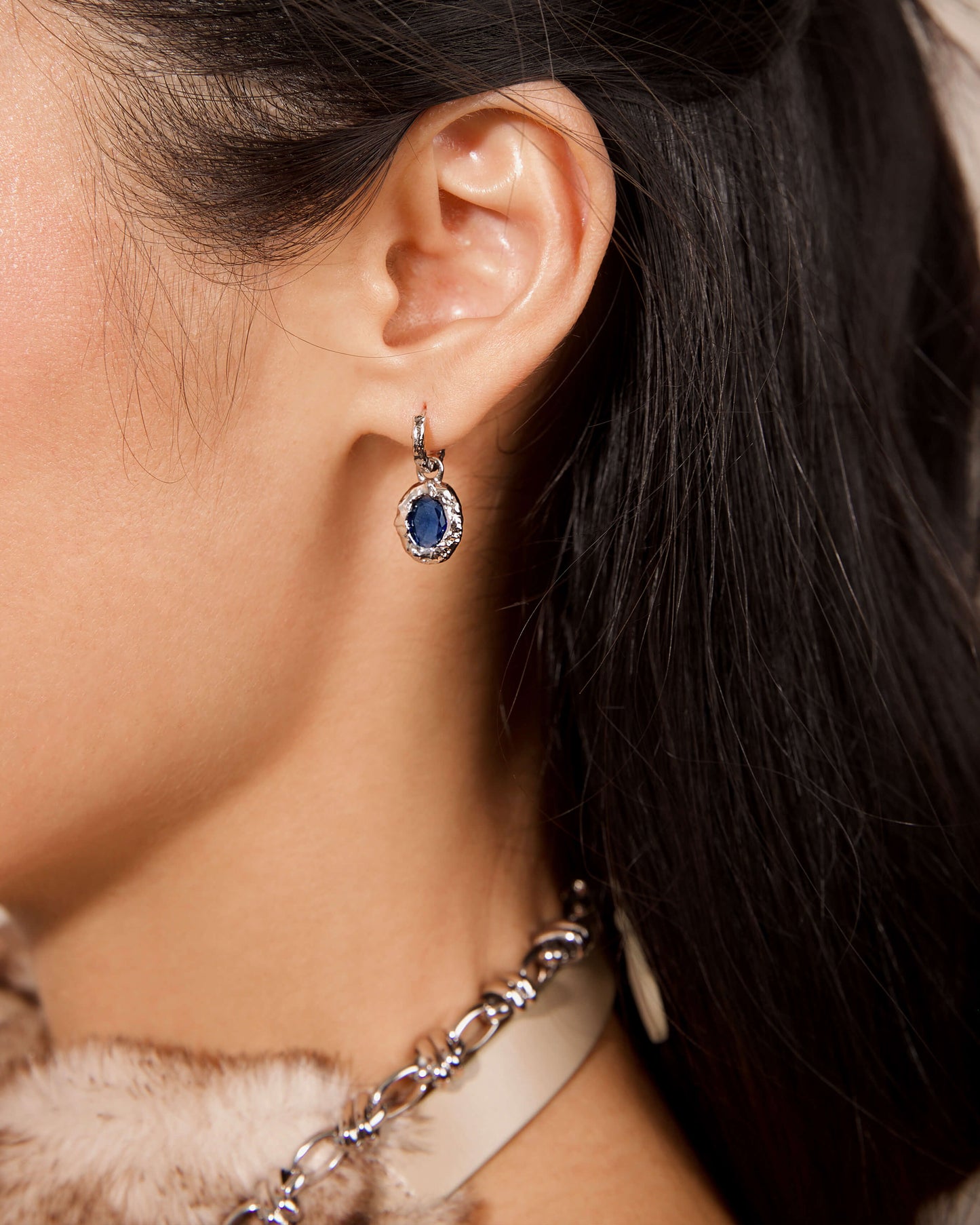 Birthstone Earrings in Silver