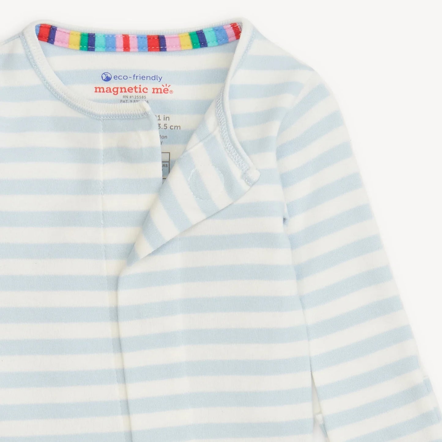 Blue stripe footie