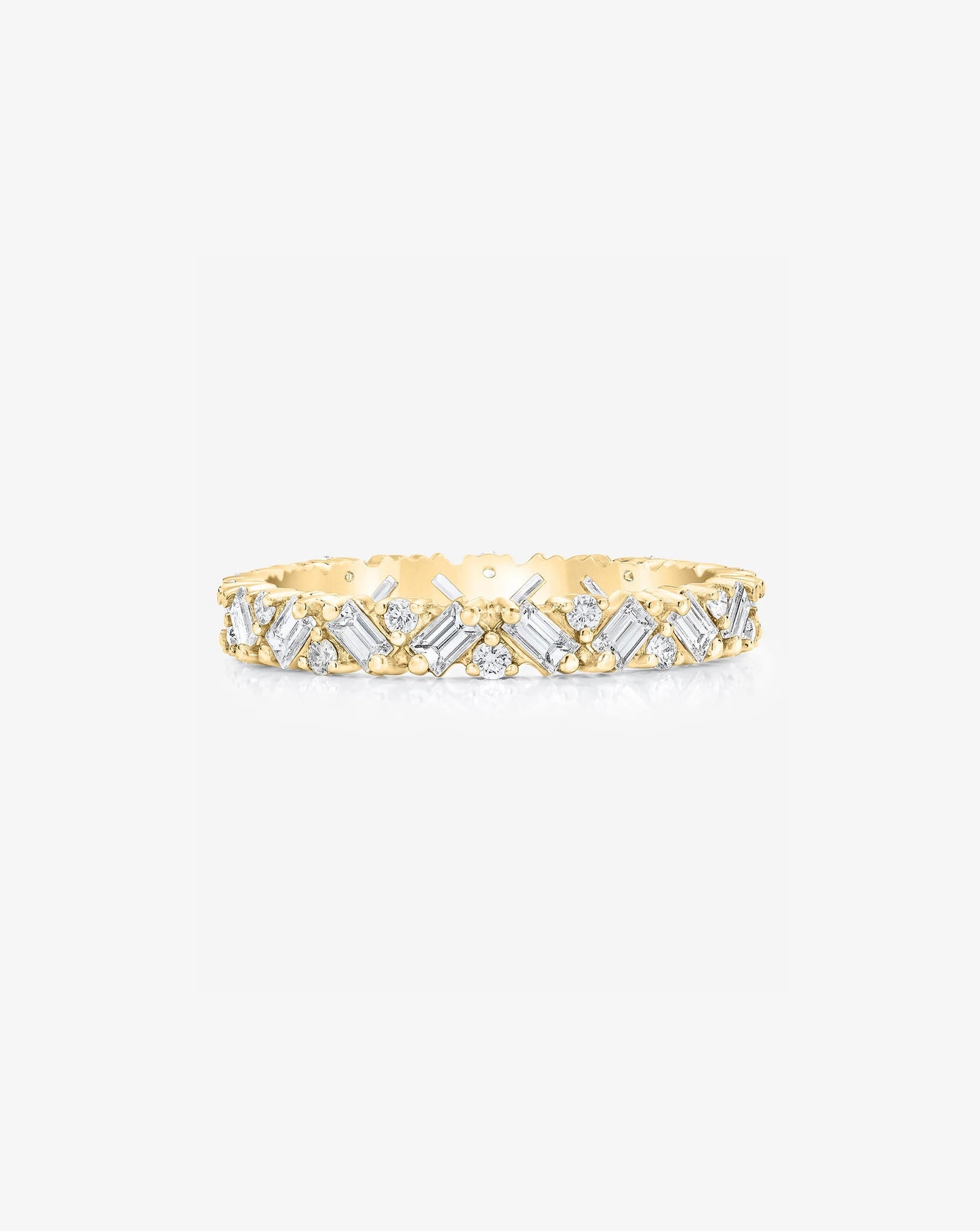 Baguette Cluster Eternity Band