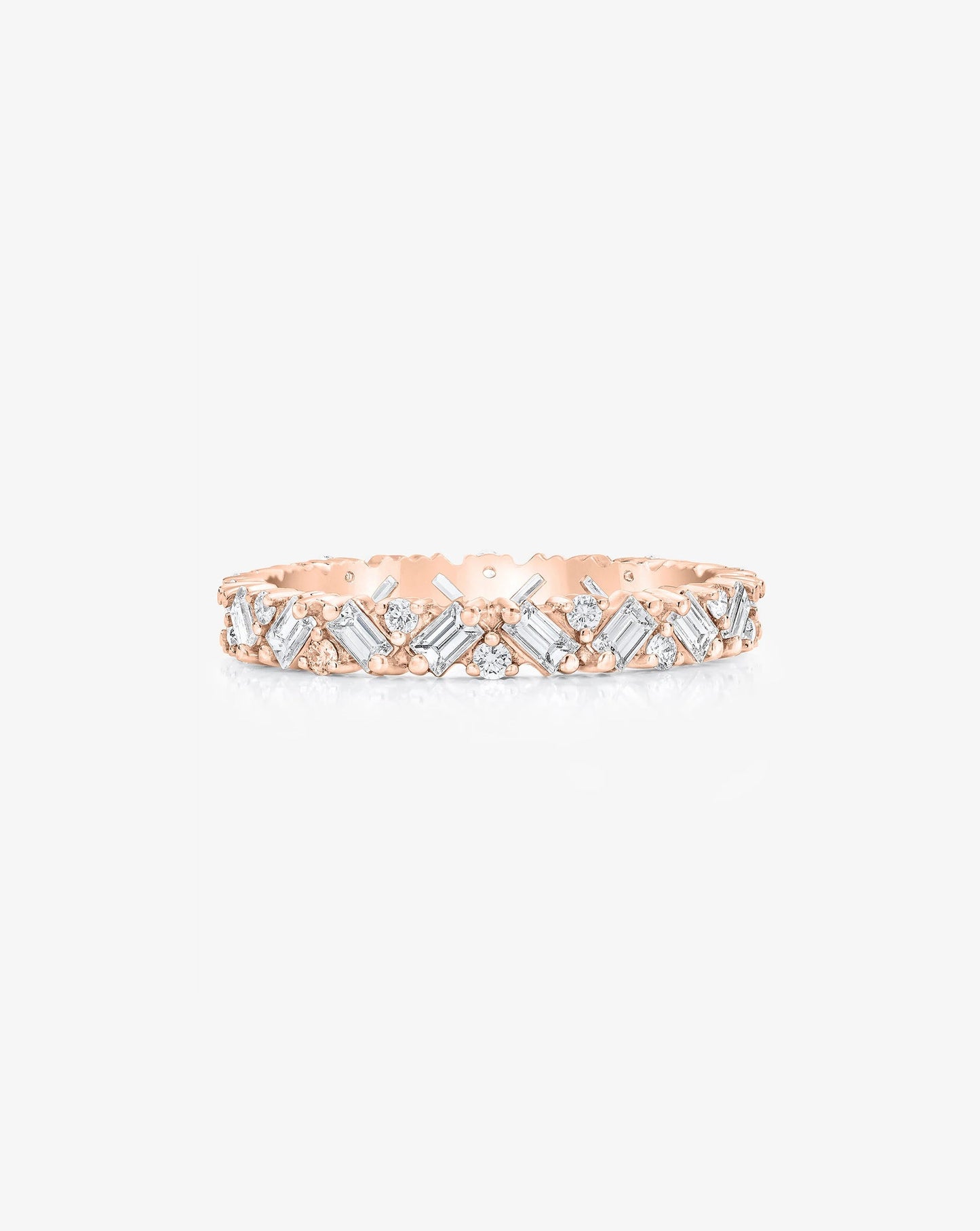 Baguette Cluster Eternity Band