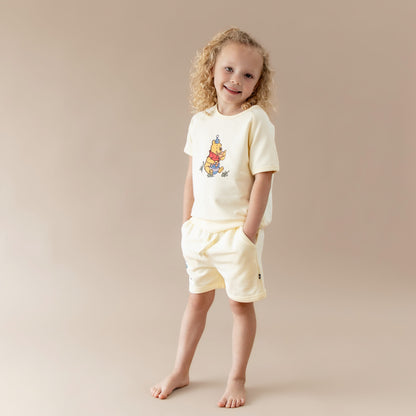 Short Sleeve Jogger Set in Winnie the Pooh on Chamomile