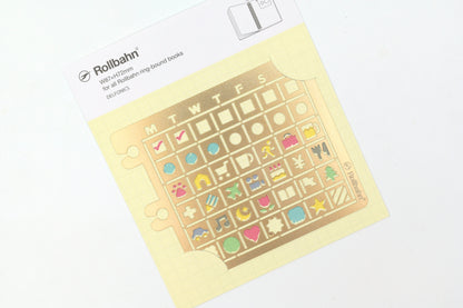 Delfonics Rollbahn Calendar Drawing Template - Gold