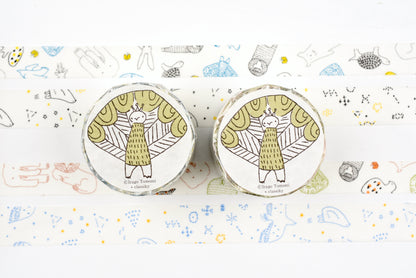Classiky - Irago Tomomi Masking Tape - Beasts and Starlit Sky - Set of 2