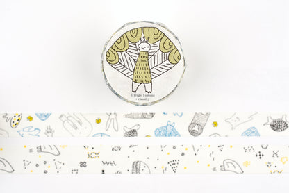 Classiky - Irago Tomomi Masking Tape - Beasts and Starlit Sky - Set of 2