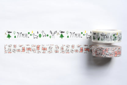 Classiky - Irago Tomomi Masking Tape - Forest and Butterfly - Set of 2