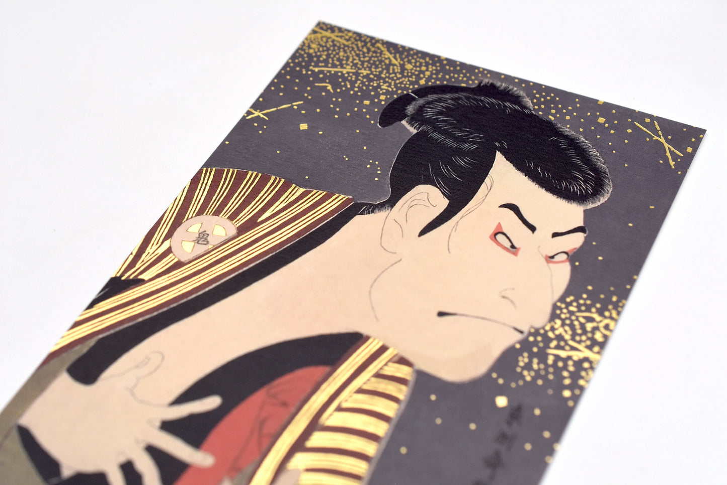 Cozyca - Toshusai Sharaku - Foil-stamped Postcard - Otani Oniji III's Slave Edobei