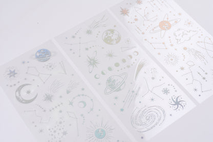 BGM - Foil Stamping Iride Sticker Sheets - Galaxy