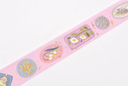 BGM Life Washi Tape - Foil Stamping - Flower Brooch