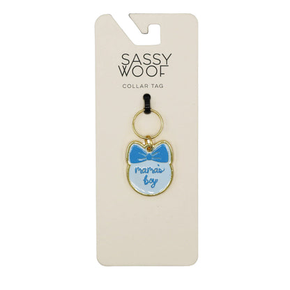 Collar Tag - Mama's Boy (Gold)