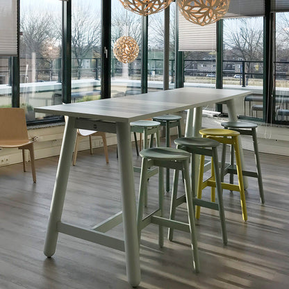 Beech Connect 100 Rectangle High Table - Single Top