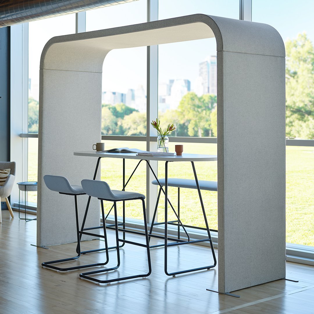 Arc Sound Absorbing Floor Screen w/ Feet