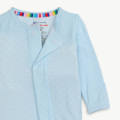 Blue pin dot footie