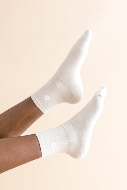 Adult Crew Socks in Oat