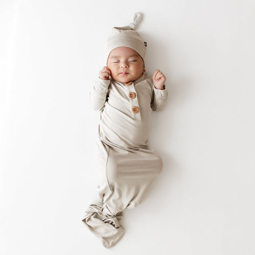 Knotted Gown with Hat Set in Oat