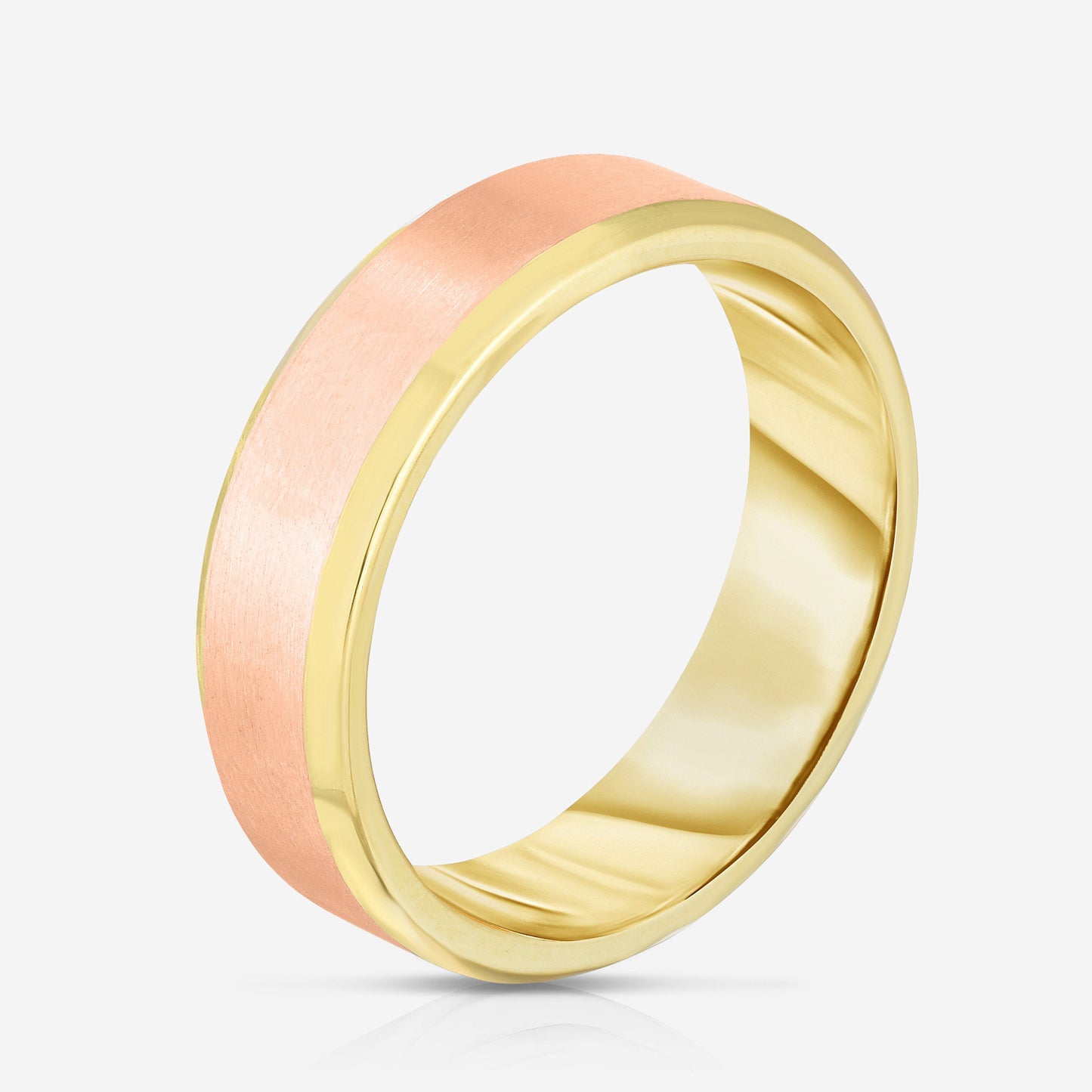 4 mm Contrast + Beveled Wedding Band