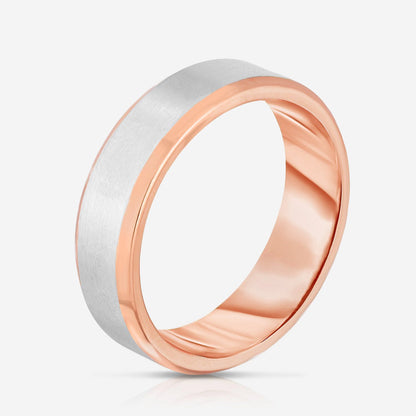 4 mm Contrast + Beveled Wedding Band