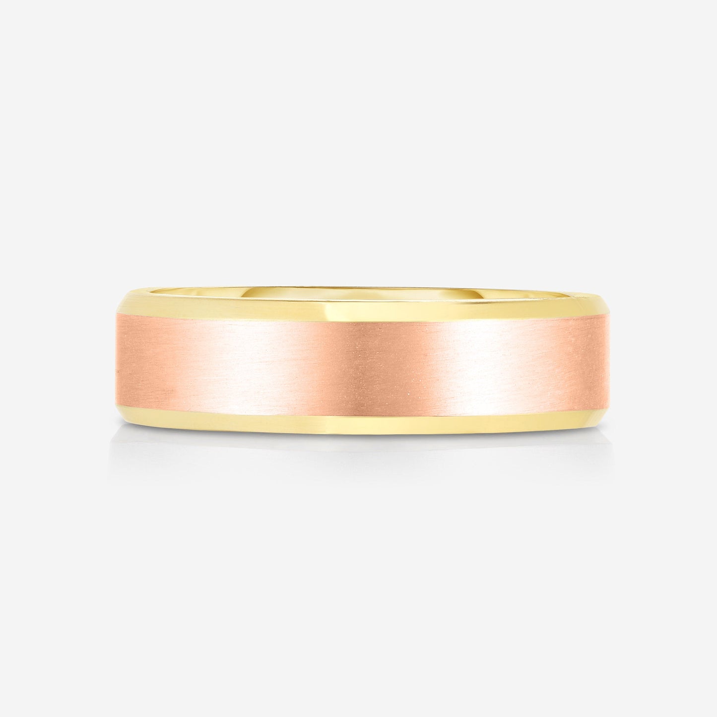5 mm Contrast + Beveled Wedding Band
