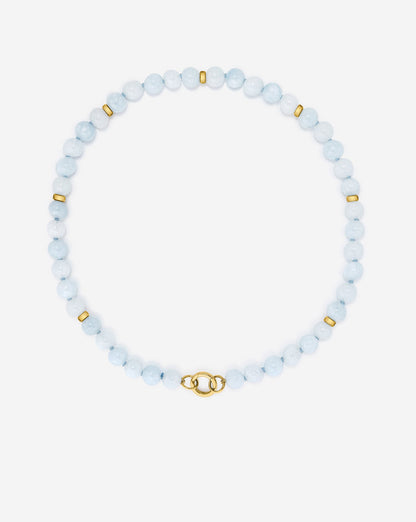 Aquamarine Bead Necklace