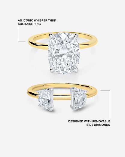 3.68 Cushion Lab Diamond in Whisper Thin® Embrace