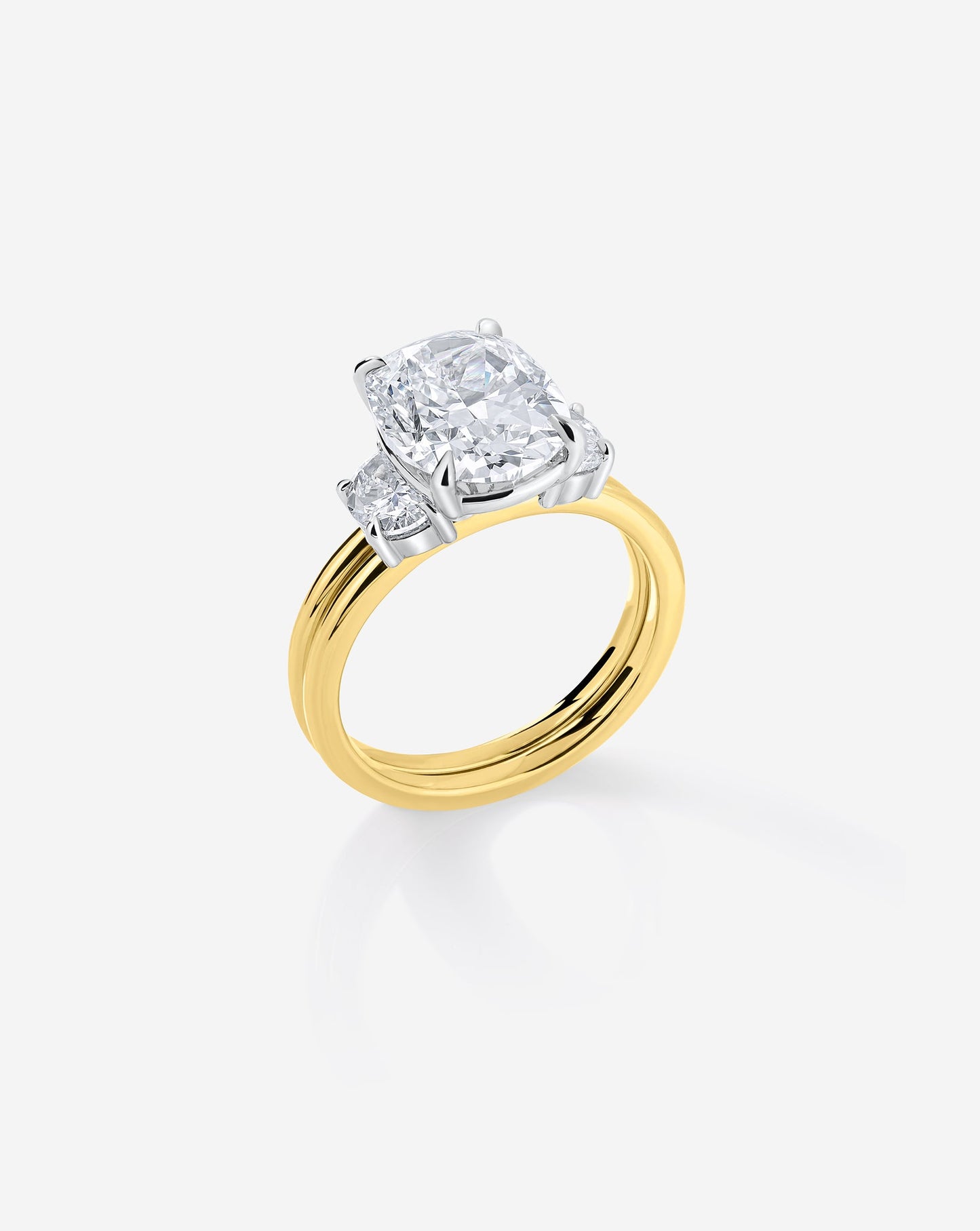 3.68 Cushion Lab Diamond in Whisper Thin® Embrace
