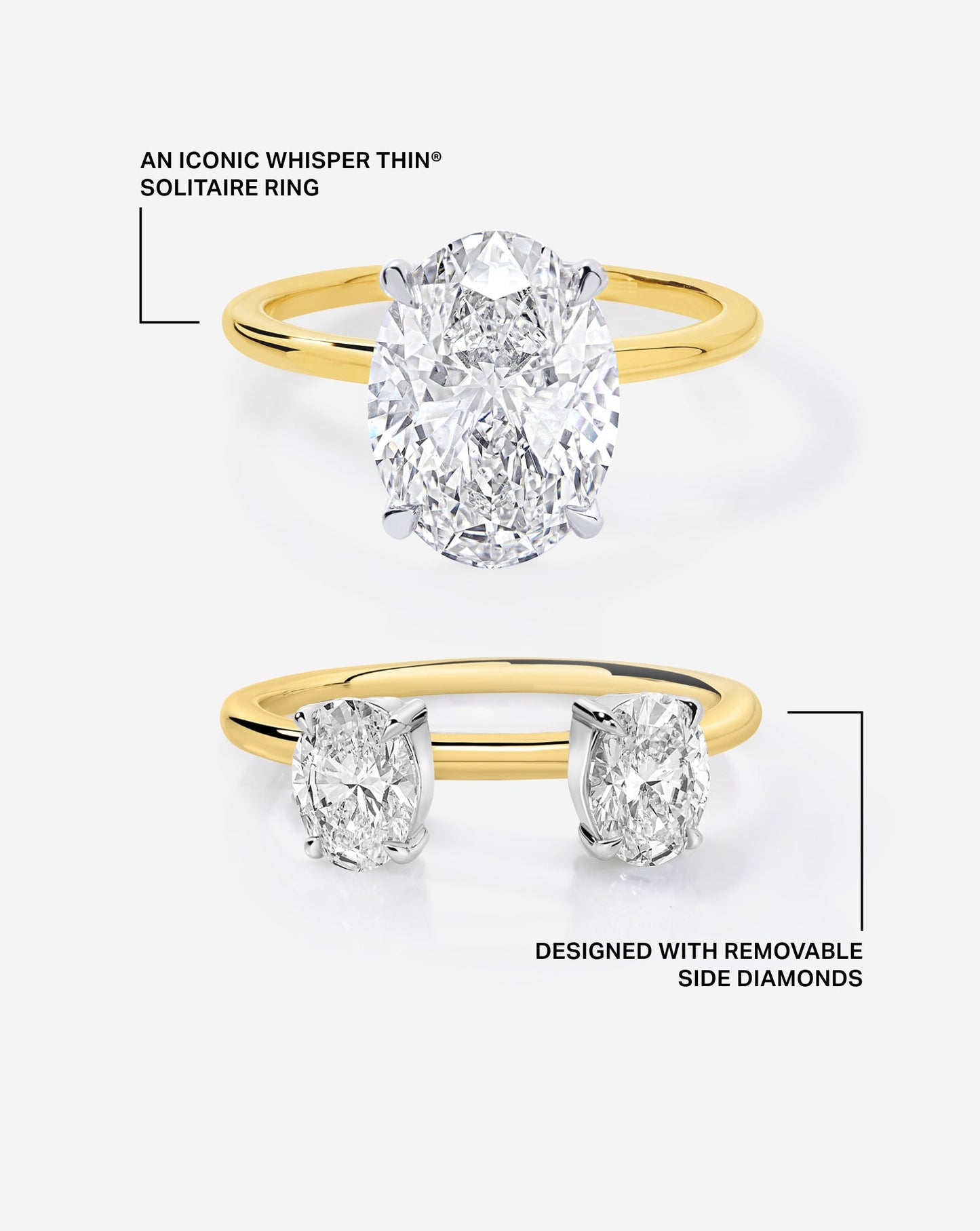 4.06 Oval Lab Diamond in Whisper Thin® Embrace