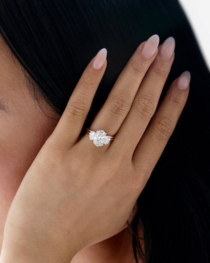 4.06 Oval Lab Diamond in Whisper Thin® Embrace