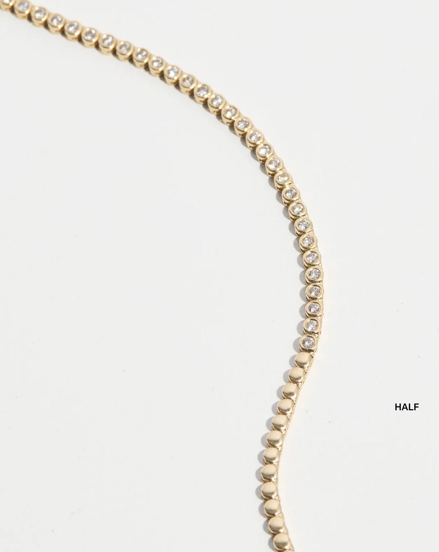 Bezel Mini Diamond Tennis Necklace