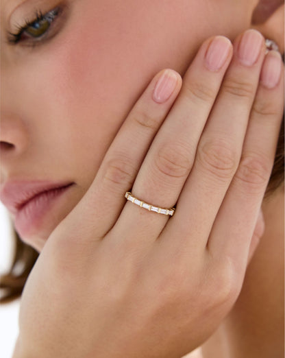 Baguette Bar Lab Diamond Eternity Band
