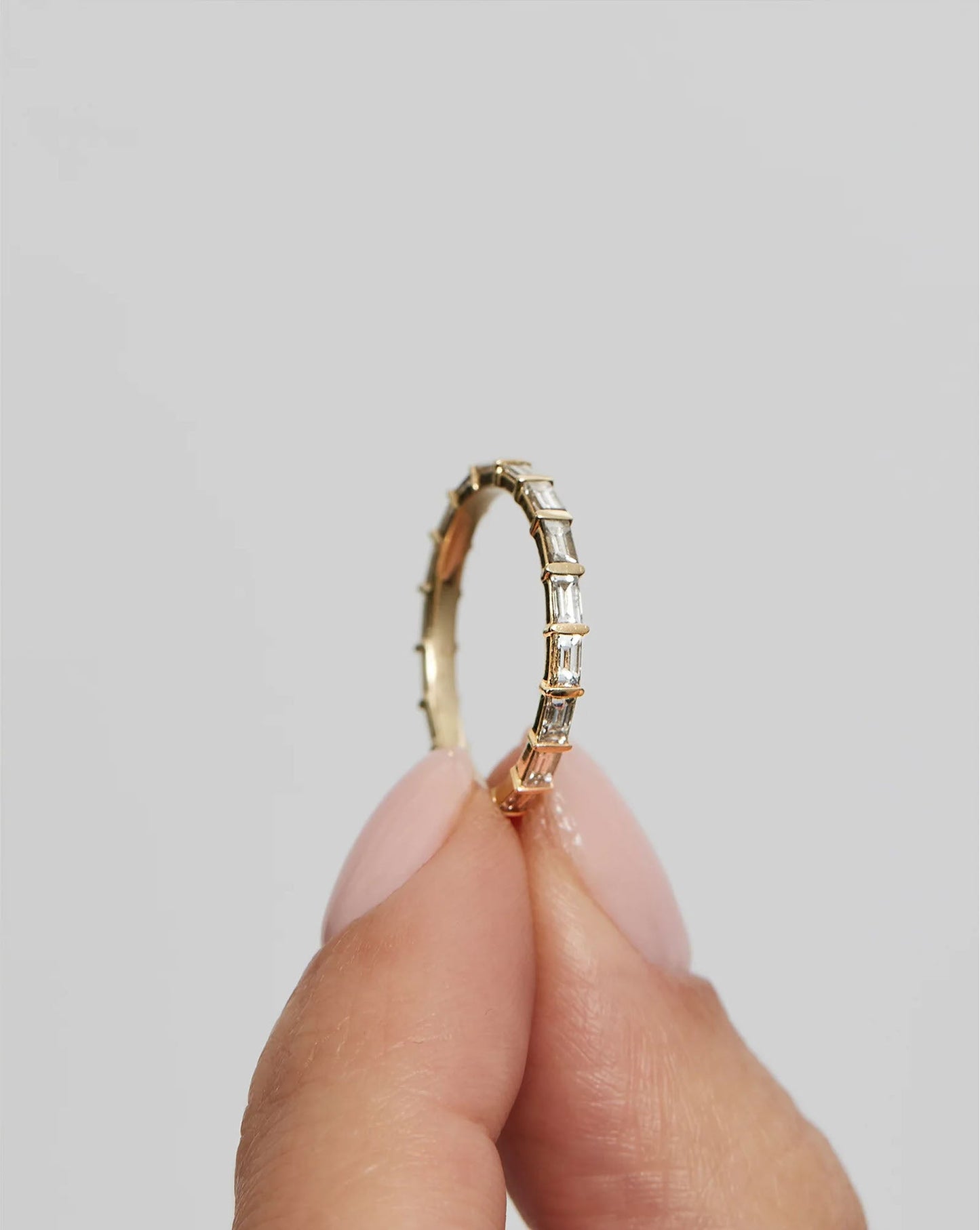 Baguette Bar Lab Diamond Eternity Band