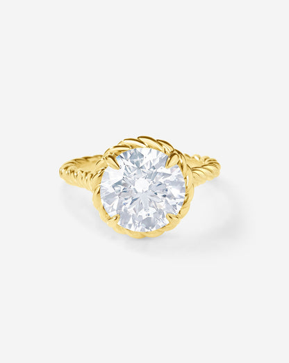 3.21 Round Lab Diamond in Twisted Wrap
