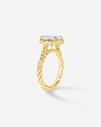 3.21 Round Lab Diamond in Twisted Wrap
